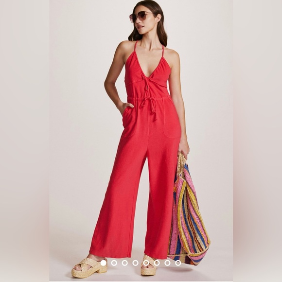 Anthropologie Pants - NEW Anthropologie Daily Practice The Kit Kat Jumpsuit Pink Size XXS